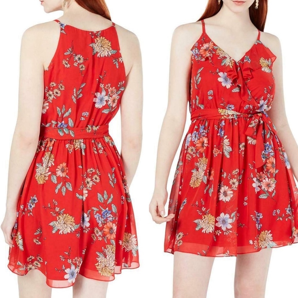 BCX Red Floral Dress